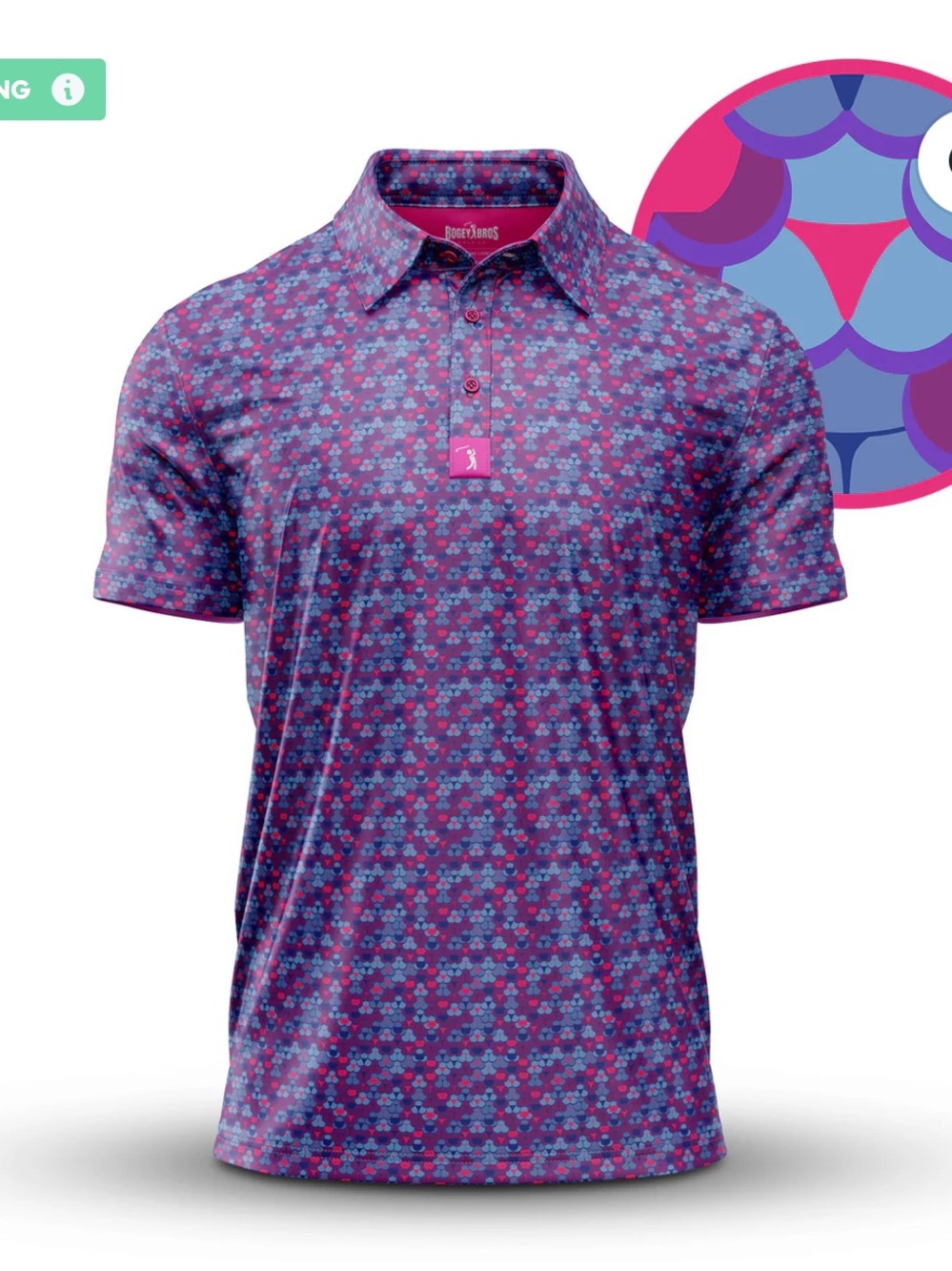 Bogey Bros Golf Polo Whale tail the original size 3X